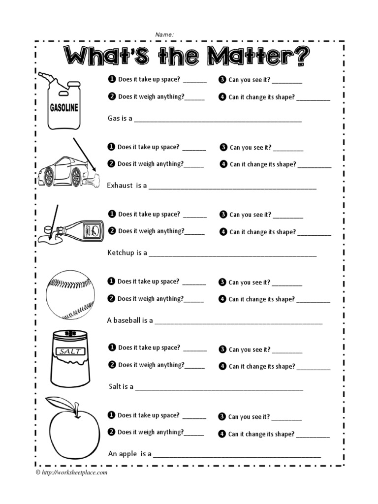 Solid Liquid Gas Worksheet 01 PDF Worksheets Library