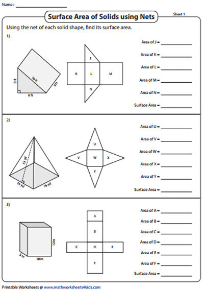 Surface Area Using Nets Worksheets Worksheets Library Surface Area Using Nets Worksheets Worksheets Library