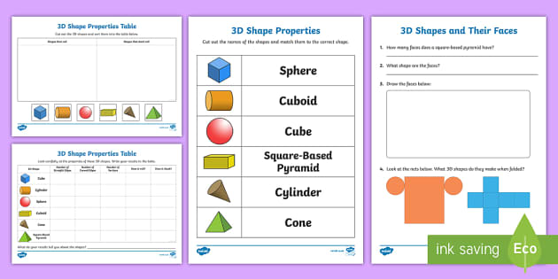 solid shapes worksheet