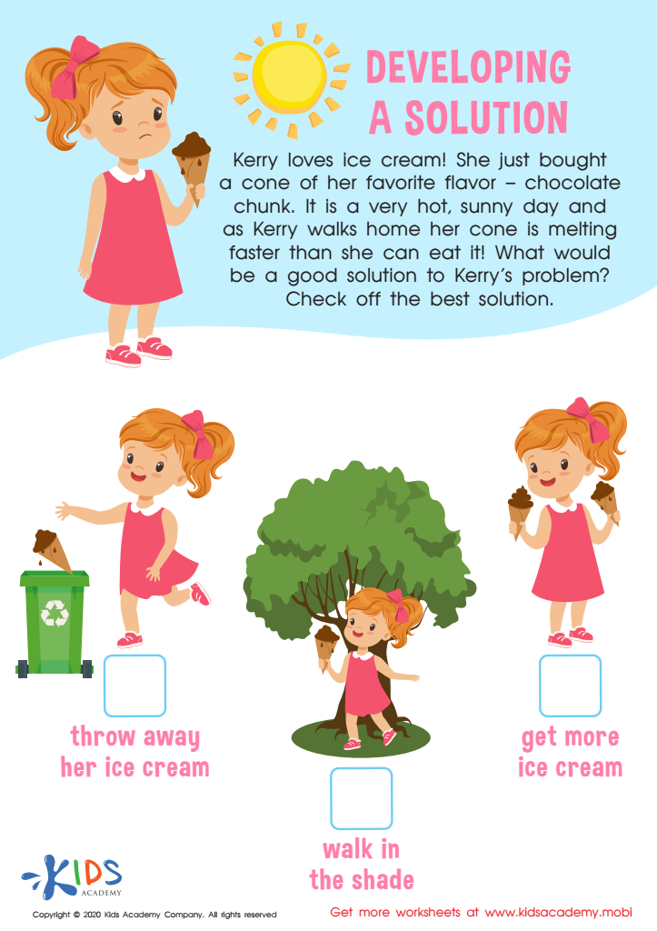 Developing Solution Worksheet for kids