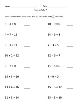 solving addition and subtraction equations worksheet answers