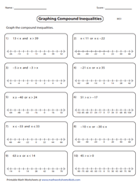 solving and graphing compound inequalities worksheet