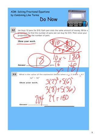 Day 9 combining like terms | PDF