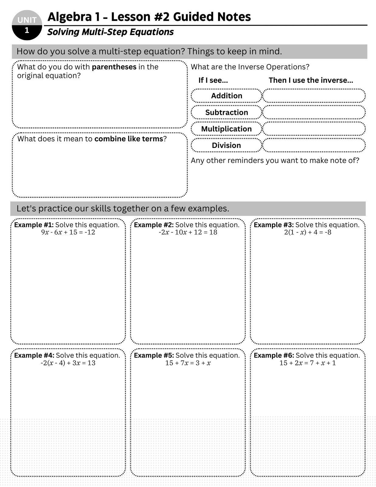 Free custom combining like terms worksheet templates 
