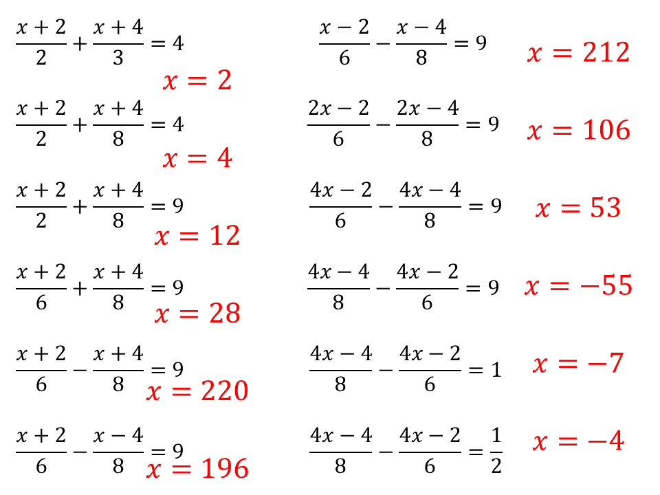 solving equations involving fractions worksheet