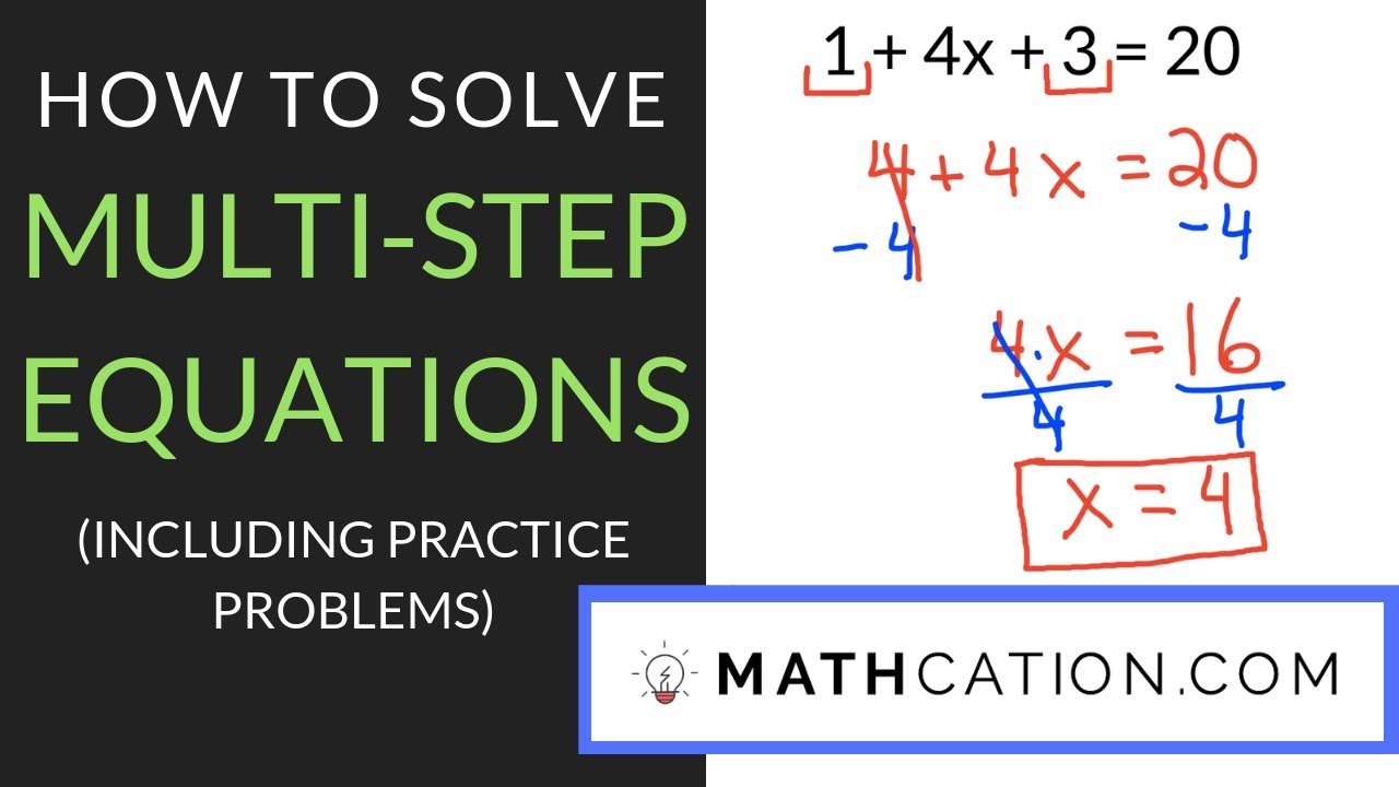 How to Solve Equations with the Distributive Property | Mathcation ...
