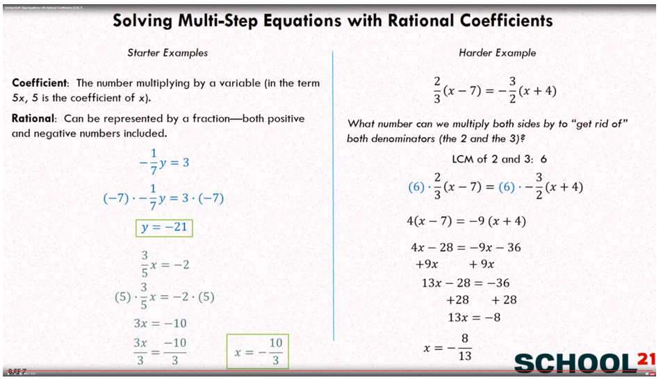Solve Equations - Grade 8 (examples, solutions, videos, worksheets ...