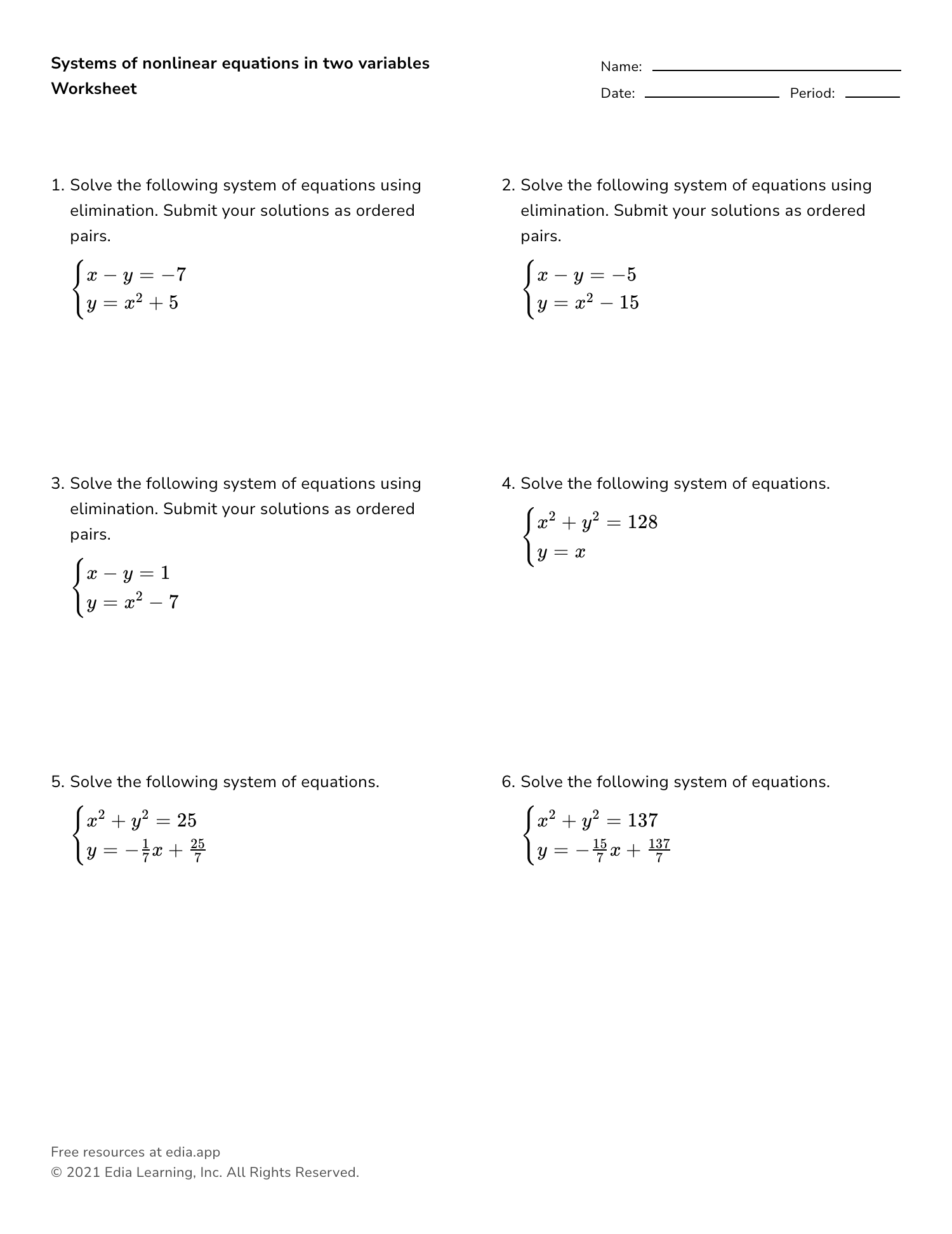 Edia | Free math homework in minutes