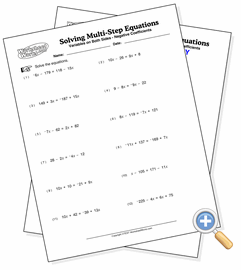 solving equations with variables on both sides worksheet answer key