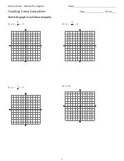 Graphing Linear Inequalities 1 - Kuta Software - Infinite Pre ...