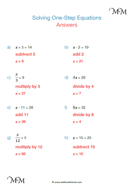 How to Solve One-Step Equations - Maths with Mum