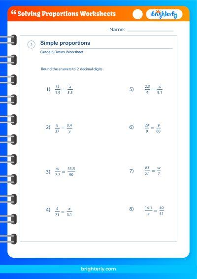 solving proportions worksheet answers