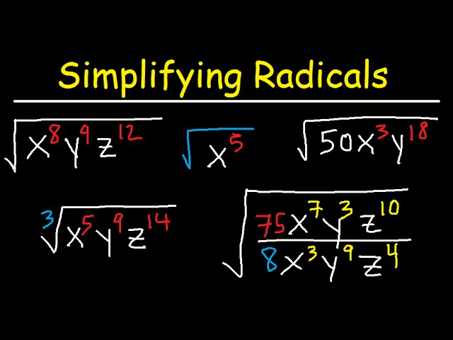 solving radicals worksheet