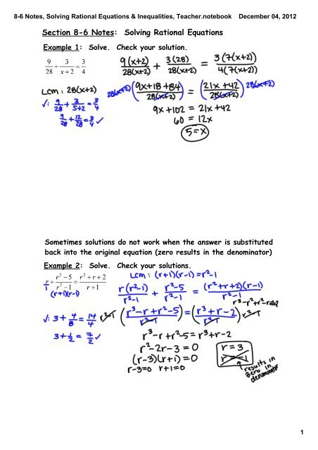solving rational equations and inequalities worksheet answers