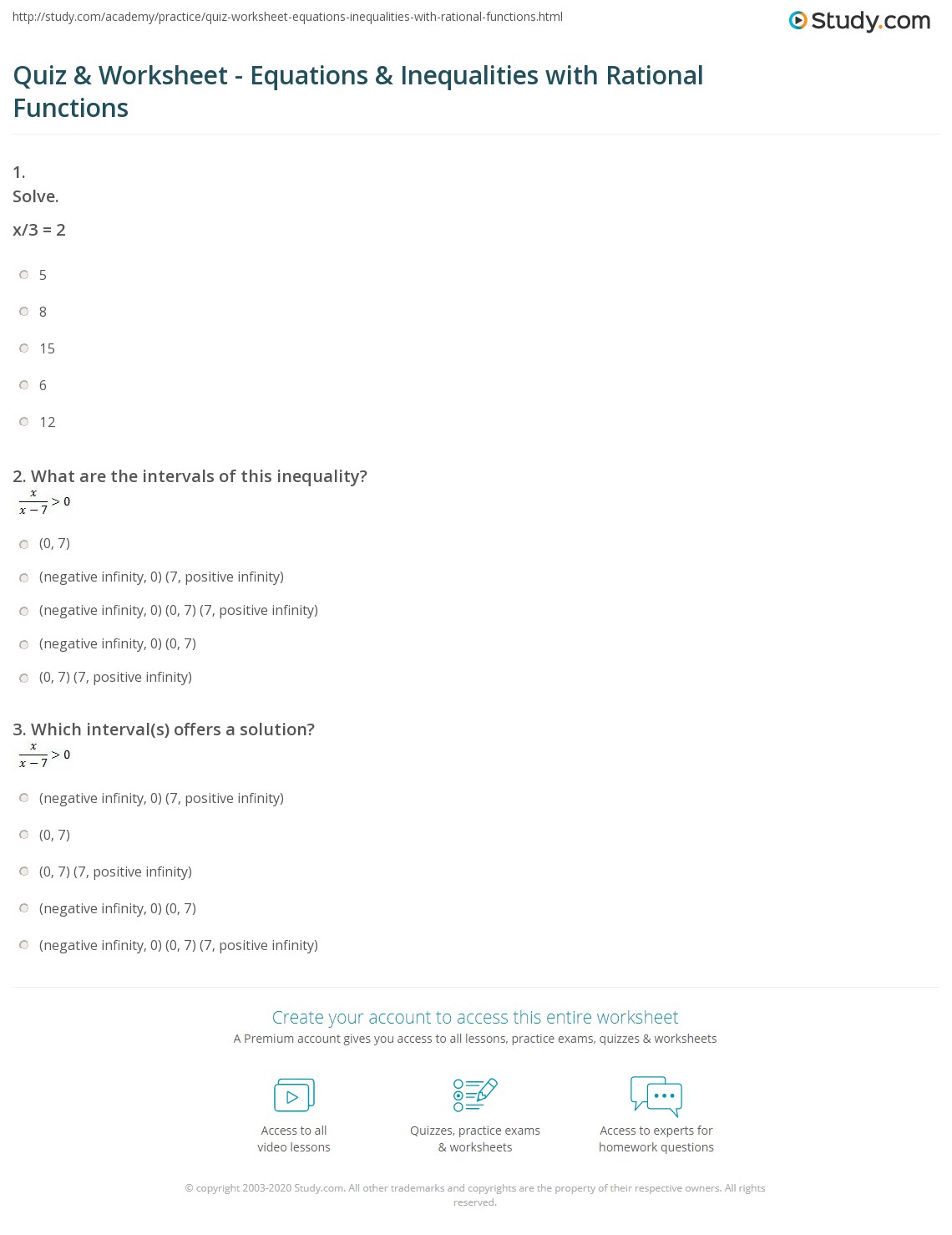 solving rational equations and inequalities worksheet answers