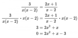 Solving Rational Equations: IM Alg2.2.22 - GeoGebra