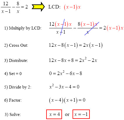 solving rational equations