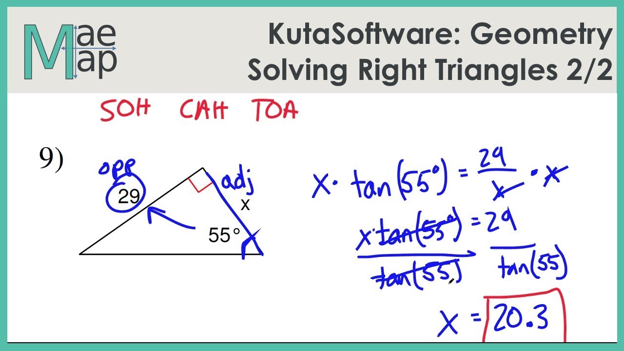 KutaSoftware: Geometry- Solving Right Triangles Part 1 - YouTube