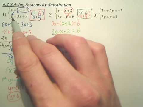 solving systems by substitution worksheet answers