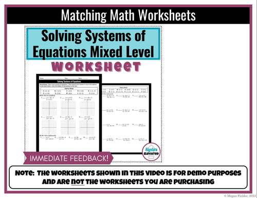 Solving Systems of Equations Algebraically and Graphically ...