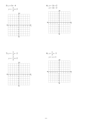 solving systems of equations by graphing worksheet