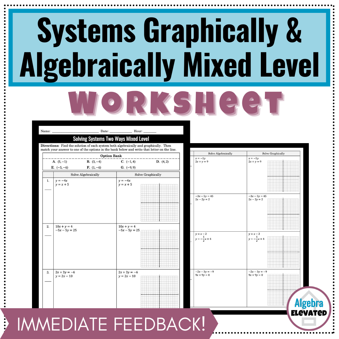 solving systems of linear equations by substitution worksheet answers
