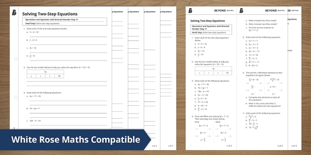 ? Solving Two-Step Equations (teacher made) - Twinkl