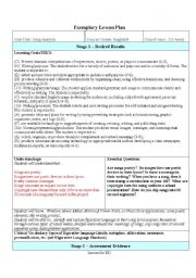 Song Analysis Lesson Plan - ESL worksheet by mcmichaelsd