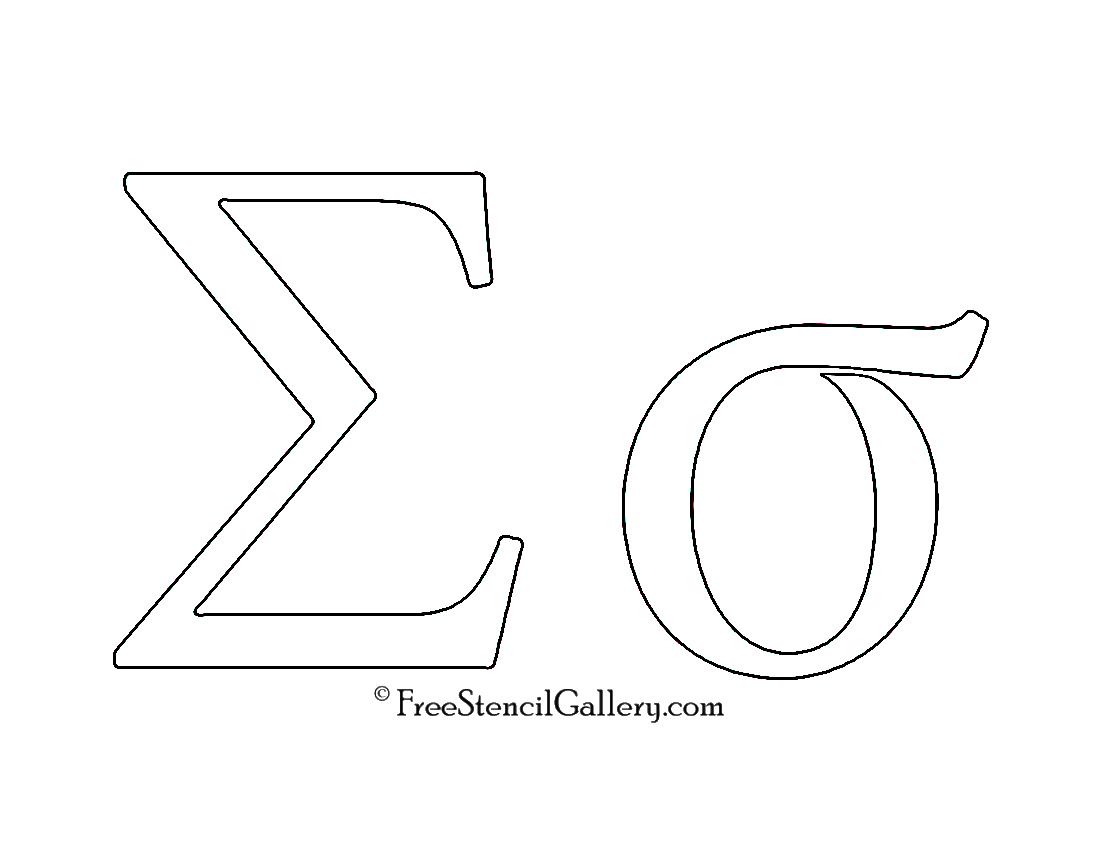 sorority letter stencils printable