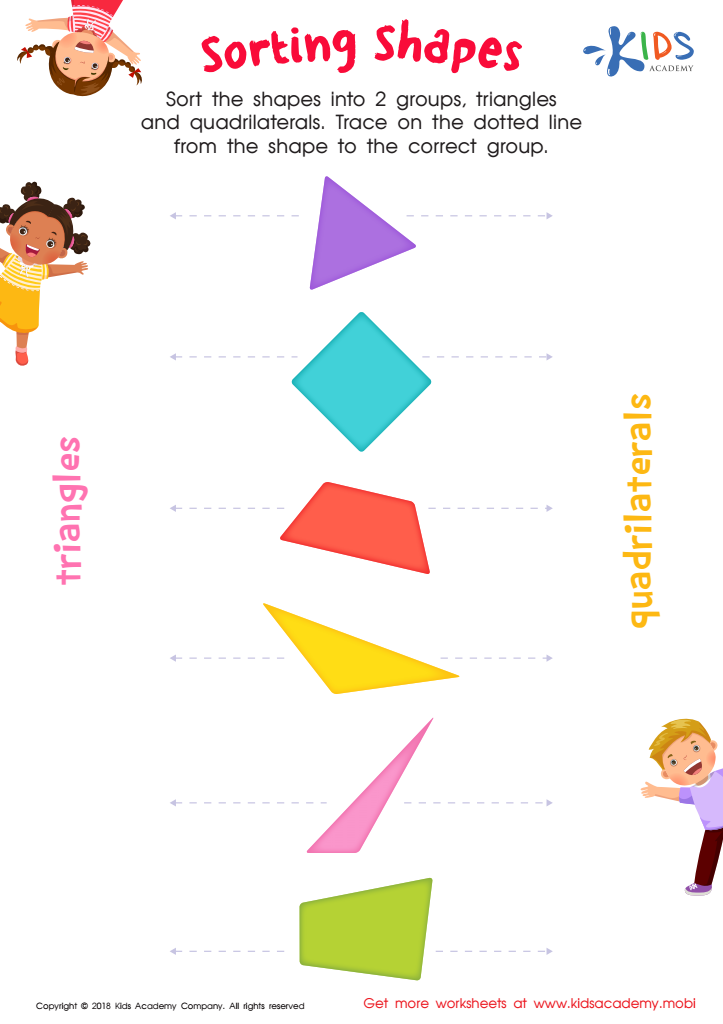 sort quadrilaterals worksheet