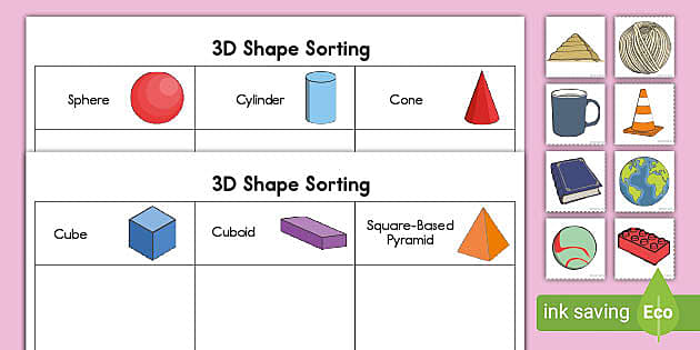 3D Shape Sorting Activity (teacher made) - Twinkl