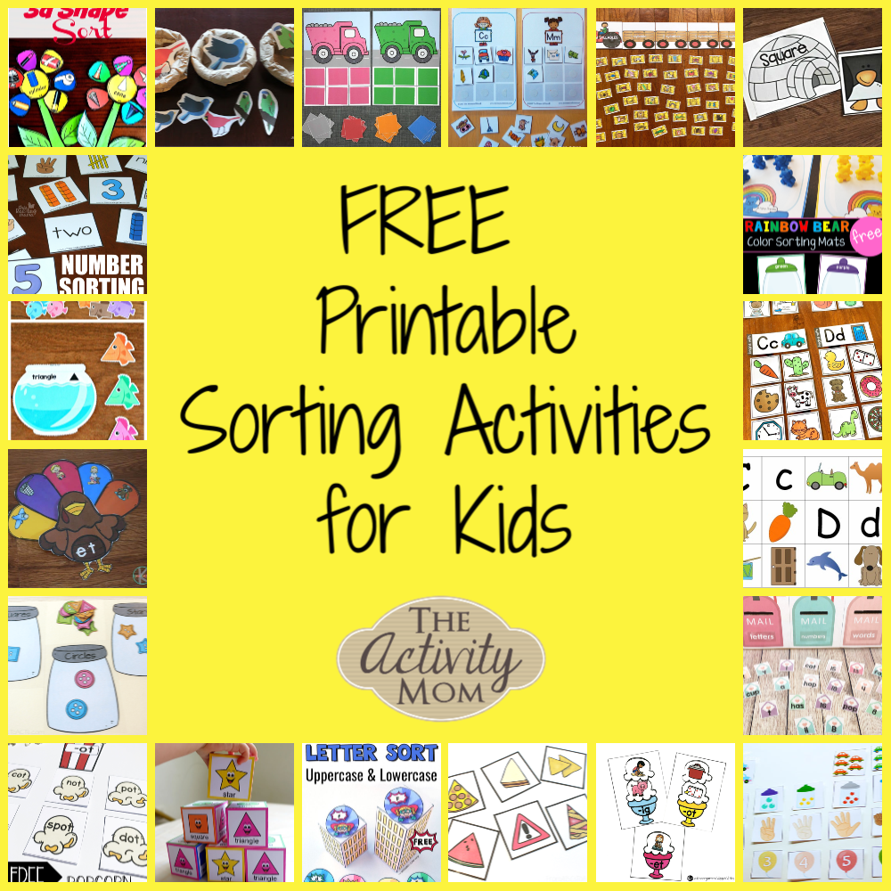 Free Printable Sorting Activities for Kids - The Activity Mom