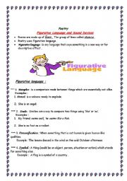 sound devices in poetry worksheet