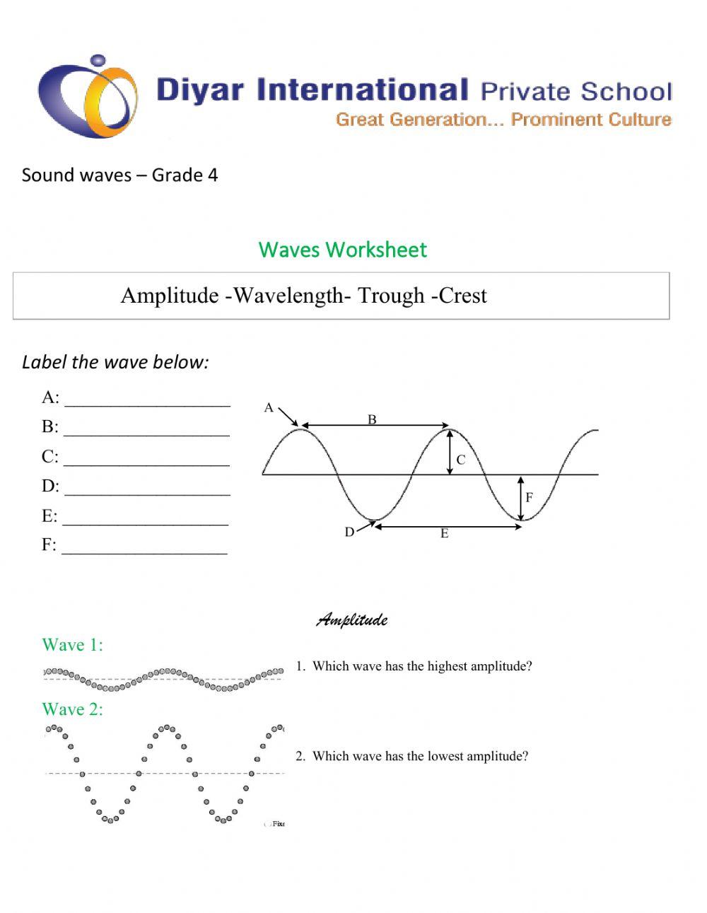 Free sound waves worksheet middle school, Download Free sound waves ...