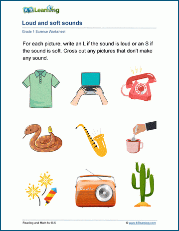 Loud and Soft Sounds Worksheet | Worsheets library