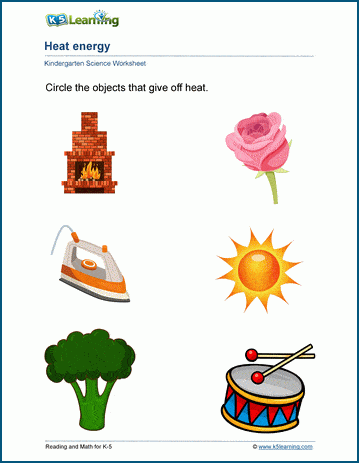 Heat, light or sound worksheets | Worsheets library
