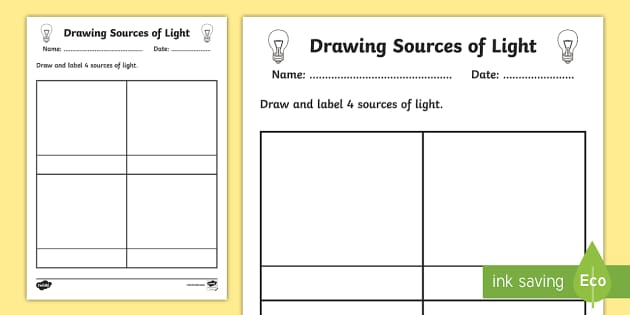 FREE! - Sources of Light Worksheet (teacher made) - Twinkl