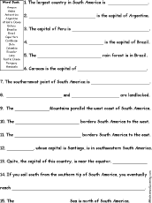 south america worksheet free