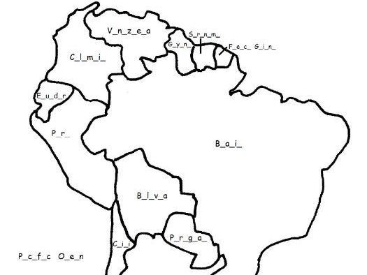 south america worksheet free