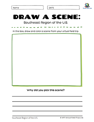 southeast region worksheet for 4th grade