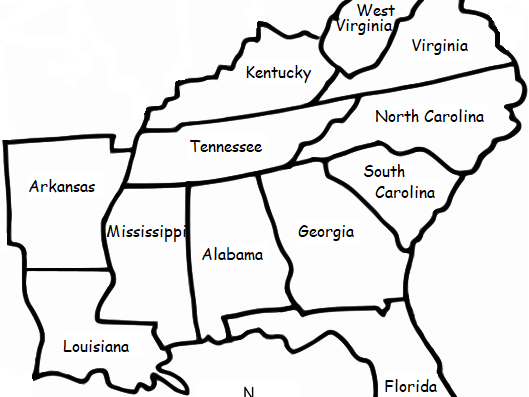 southeast region worksheet for 4th grade