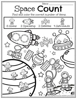 Space Themed Worksheets For Kinder, Nonsense Words | Pattern ...