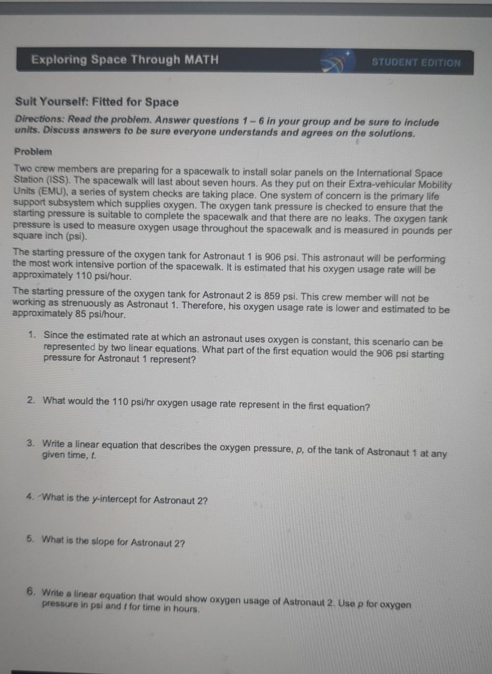 Free space mathematics worksheet 1 answers, Download Free space ...