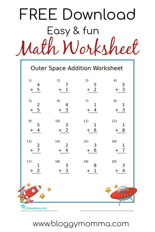 space mathematics worksheet 1 answers