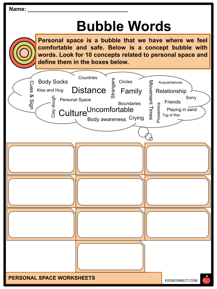 Personal Space Facts &  Worksheets For Kids | PDF Resource