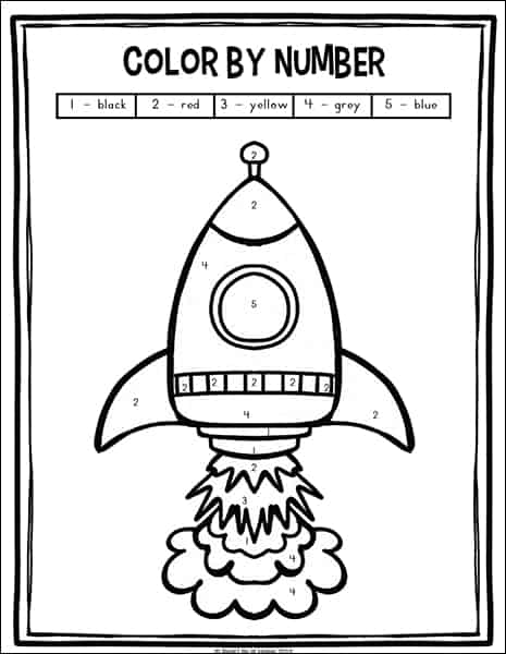 space worksheet for preschool