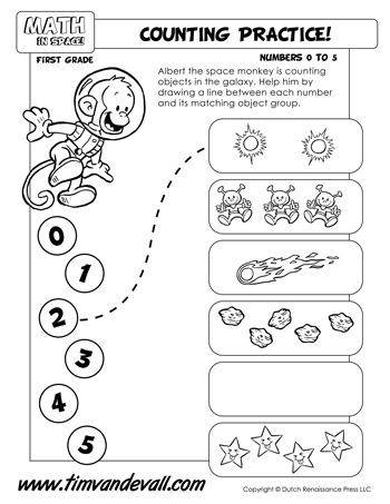 space worksheet for preschoolers
