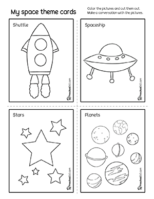 space worksheet for preschoolers