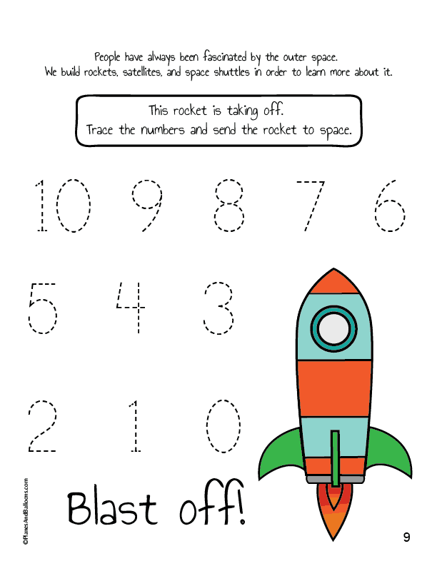 Preschool space activities learning binder FREE printable