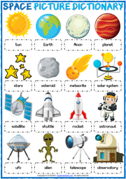 Space ESL Vocabulary Worksheets